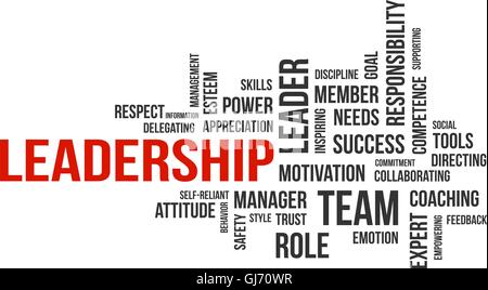 word cloud - leadership Stock Vector