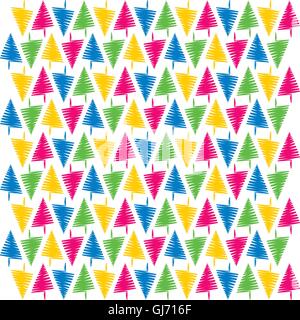 colorful Christmas tree background vector Stock Vector