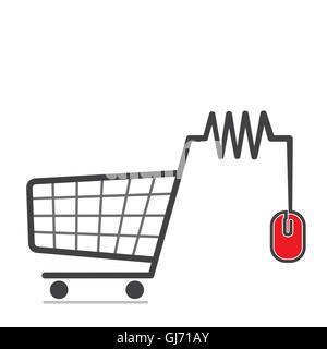 shopping trolley icon vector Stock Vector