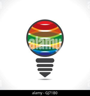 creative colorful bulb design vector Stock Vector