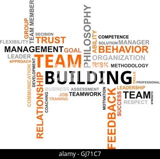 word cloud - team building Stock Vector