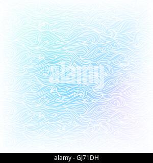 Seamless Abstract Vector Light Blue White Color Hand-drawn Stock Vector