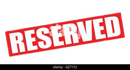 Reserved Stock Vector