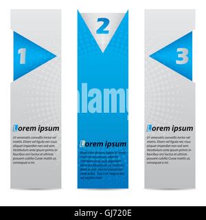 Three banners with arrows and halftones Stock Vector