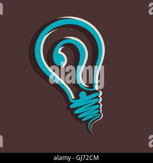 question mark in bulb stock vector Stock Vector