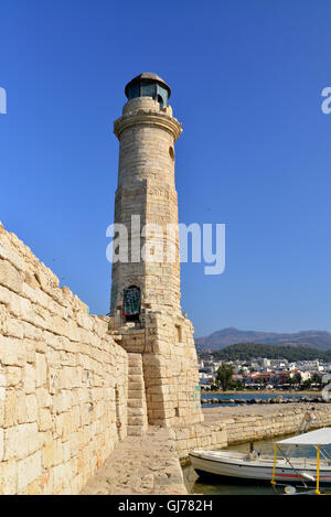 Rethymno city Greece light house landmark architecture Stock Photo