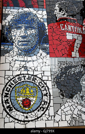 Afflecks Palace Manchester Football heroes,Colin Bell,Cantona,MCFC Stock Photo