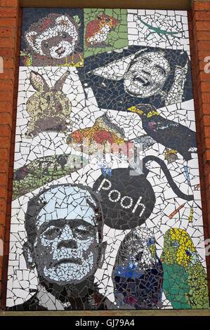 Afflecks Palace Manchester Pooh mosaic Pet shops of Tib St Stock Photo