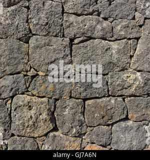 Vulcanic Stone wall, useful for background. Stock Photo