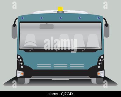 Front view of wide body  Airport bus Stock Vector