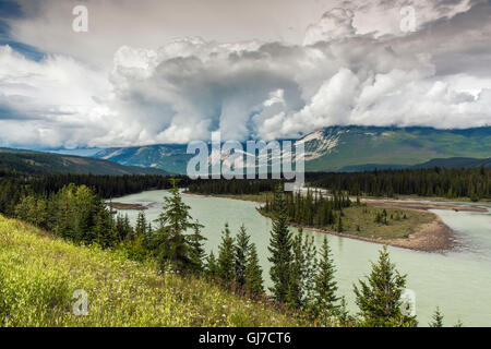 Athabasca River, Jasper National Park, Alberta, Canada Stock Photo