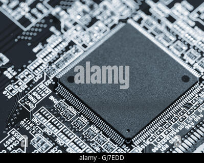 integrated circuit on the PCB Stock Photo