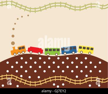 Vintage Steam Train pattern Stock Vector