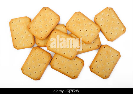 crackers isolated on white background Stock Photo