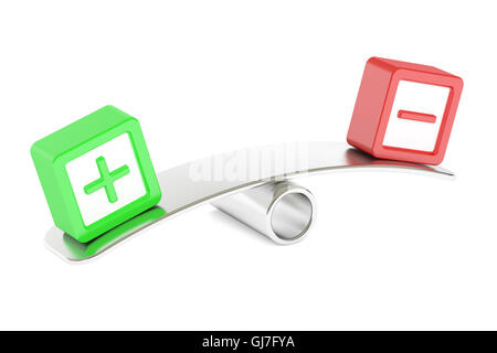 Balance Plus Minus Stock Photo - Alamy