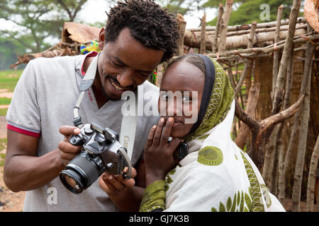 Woman from Borana tribe in Ethiopia Stock Photo