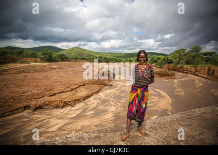 Woman from Borana tribe in Ethiopia Stock Photo