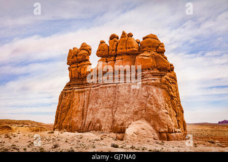 Eroded rock formation in Goblin Valley State Park, Utah, USA Stock Photo