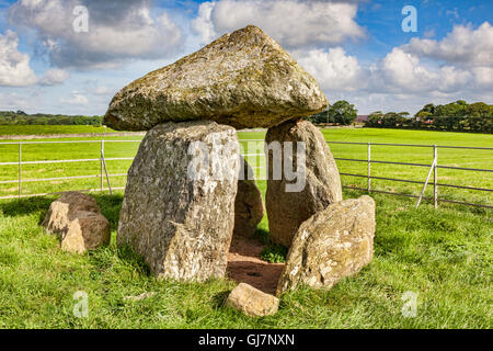 Bodowyr Burial Chamber, Anglesey, Wales, UK. Stock Photo