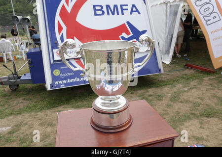 Drone Racing Queen's Cup 2016.  The Queen's Cup Trophy at the UK drone racing competition. Stock Photo