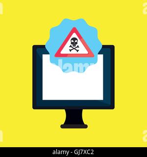 screen virus safe symbol Stock Vector