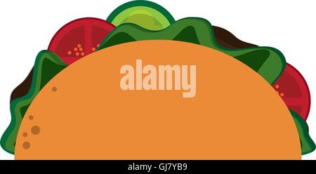 single taco icon Stock Vector