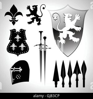 heraldic set Stock Vector