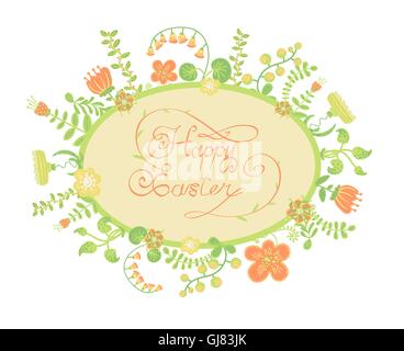 HAPPY EASTER hand lettering Stock Vector