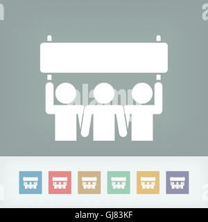 Icon of people demonstration concept Stock Vector