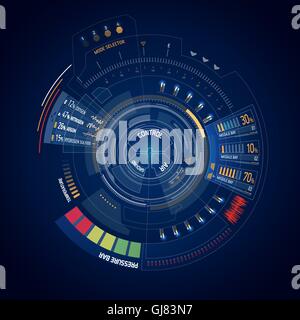 Futuristic user interface HUD Stock Vector