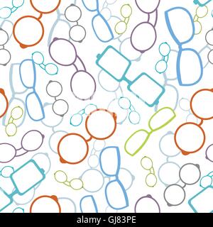 Colorful glasses seamless pattern background Stock Vector