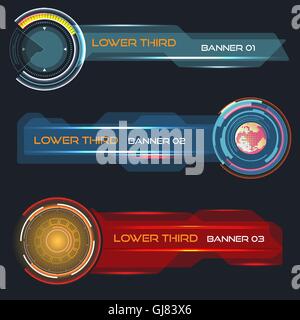 Lower third banners Stock Vector