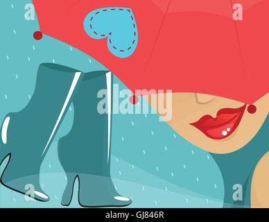 rain  background Stock Vector