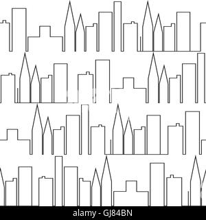 Seamless city pattern Stock Vector