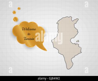 welcome to tunisia Stock Vector