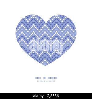 Vector purple drops chevron heart silhouette pattern frame Stock Vector