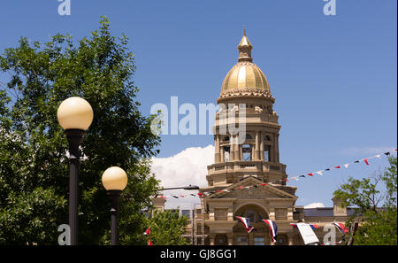 Cheyenne Wyoming Capital City Downtown Capitol Building Legislative Center Stock Photo