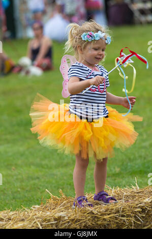 Burley, Hampshire, UK. 13th Aug, 2016. Young girl dressed as fairy at the New Forest Fairy Festival, Burley, Hampshire, UK in August  Credit:  Carolyn Jenkins/Alamy Live News Stock Photo