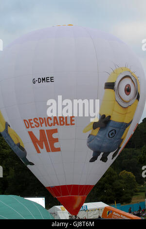 Bristol, UK. 14th Aug, 2016. Despicable me takes part in the Bristol International Balloon Fiesta early morning flights which finally lifted off after 3 days of high winds Credit:  Keith Larby/Alamy Live News Stock Photo
