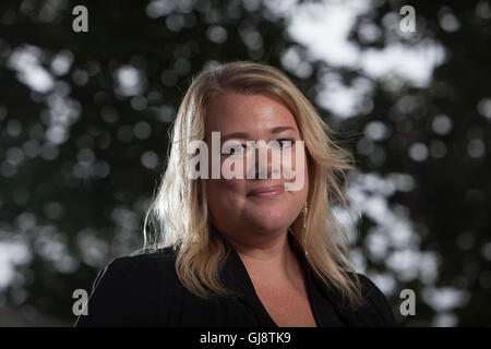 Edinburgh, UK. 14th Aug, 2016. Edinburgh International Book Festival 2nd Day. Edinburgh International Book Festival take place in Charlotte Square Gardens. Edinburgh. Pictured Robyn Young. Credit:  Pako Mera/Alamy Live News Stock Photo