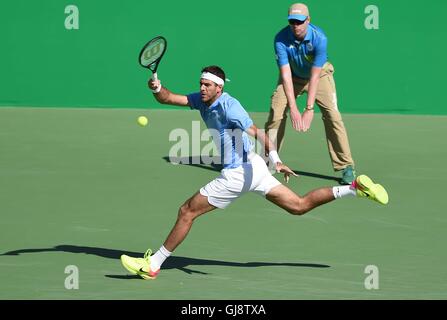 Juan Martin del Potro (ARG). Tennis. Mens singles semi final. Olympic tennis centre. Olympic park. Rio de Janeiro. Brazil. 13/08/2016. Stock Photo