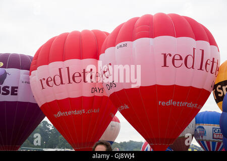 Bristol, UK. 14th Aug, 2016. Red Letter Days balloons at the Bristol International Balloon Fiesta Credit:  Keith Larby/Alamy Live News Stock Photo
