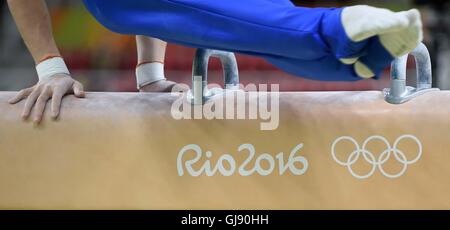 Rio de Janeiro, Brazil. 14th Aug, 2016. The Pommel horse. Artistic Gymnastics Apparatus Finals. Rio Olympic Arena. Olympic park. Rio de Janeiro, Brazil. 14th Aug, 2016. Credit:  Sport In Pictures/Alamy Live News Stock Photo