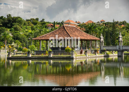 Pavillion at Taman Ujung Water Palace, Bali Stock Photo