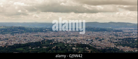 View across Florence from Fiesole, Tuscany, Italy Stock Photo