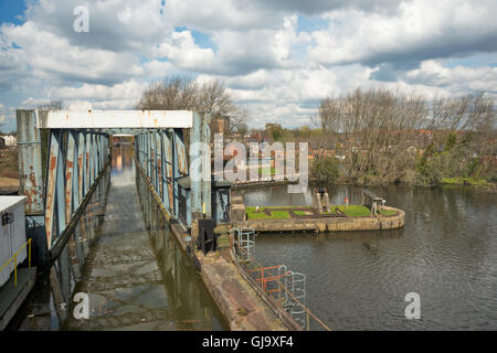 Barton Swing Aqueduct at Barton on Irwell Greater Manchester Stock Photo