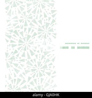 green abstract triangles textile texture horizontal frame seamless pattern background Stock Vector