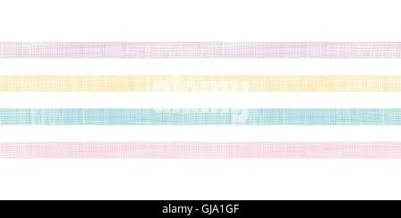 Abstract textile colorful stripes horizontal seamless pattern background Stock Vector