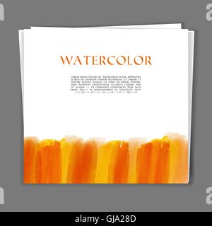 Card with Hand painted watercolor texture Stock Vector