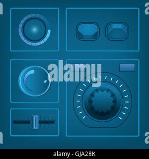 UI Switches Kit Elements Stock Vector